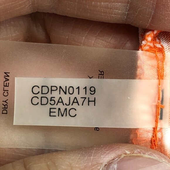 Calvin Klein Orange & White Zebra Romper Jumpsuit Size 2 - Picture 12 of 16